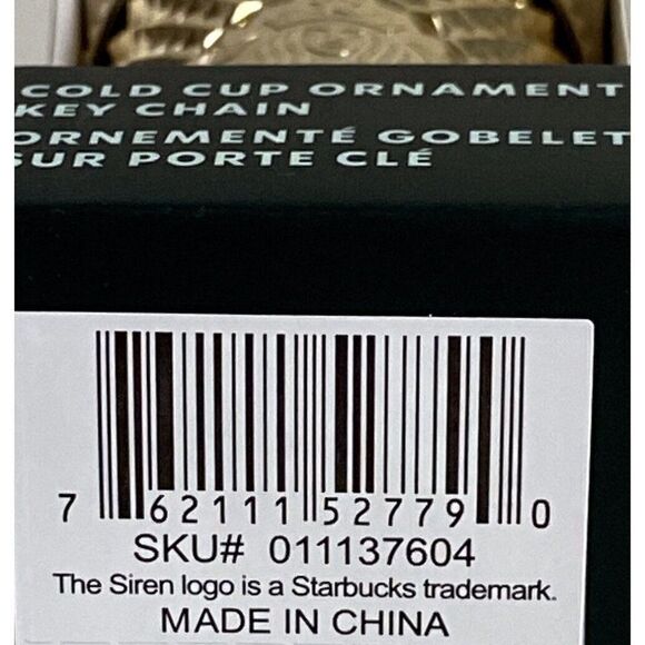Starbucks Holiday 2022 Venti Gold Bling Tumbler And Keychain Ornament Bundle SET - Picture 8 of 12